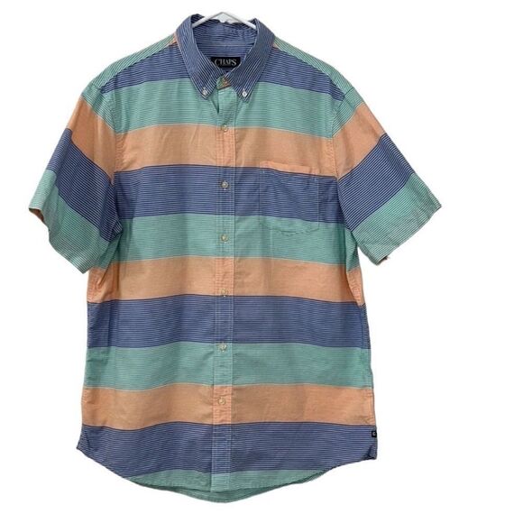 Chaps Men's Stripe Short Sleeve Shirt(Size XL) - Picture 3 of 6